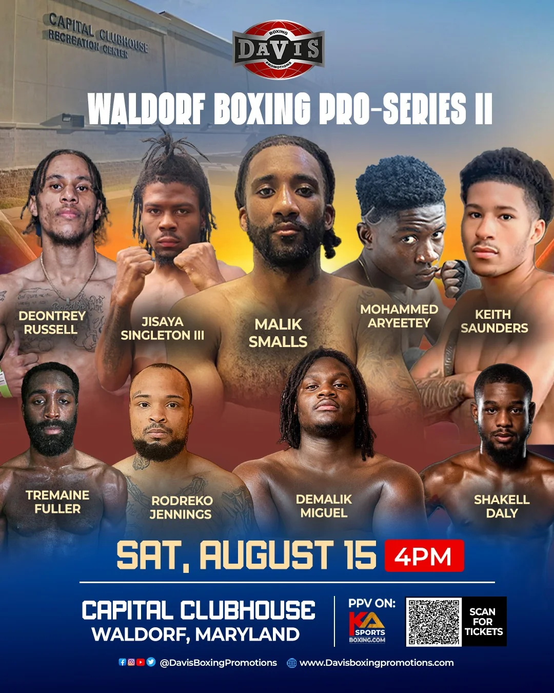 Waldorf Boxing Pro-Series II Set to Bring Rising Prospects and International Talent to Southern Maryland